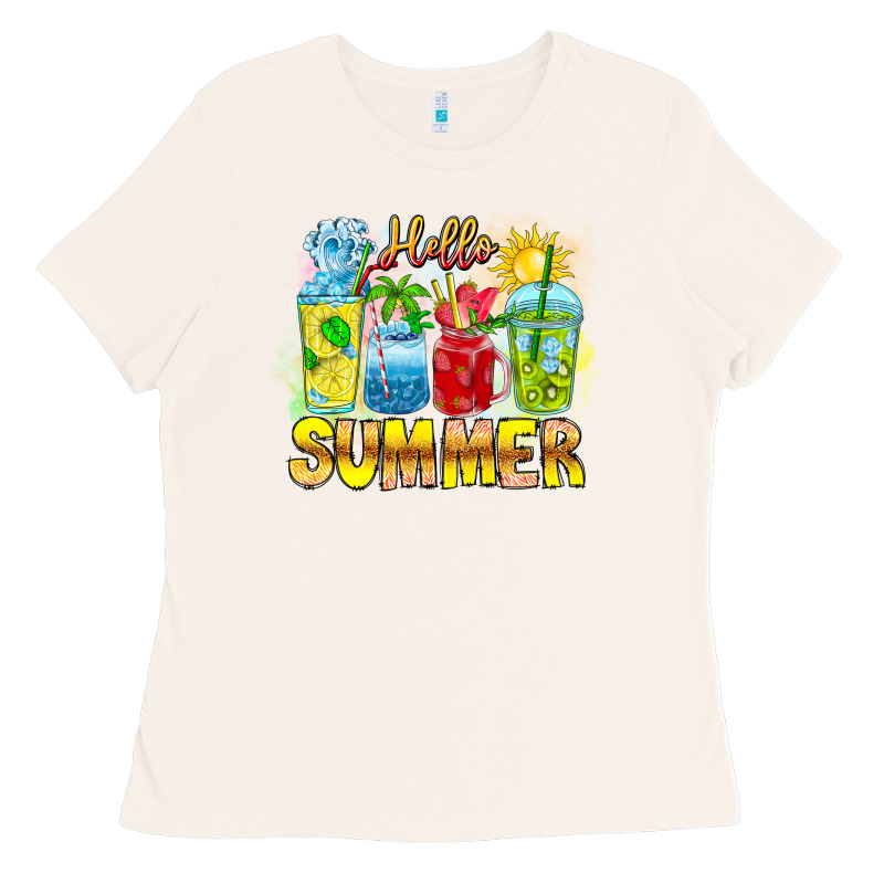 Hello Summer Ladies Tee by CowhideDigitalArt | Teevron