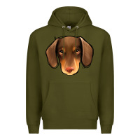 Army Green Dachshund Premium Hoodie - Jasminsmagicworld