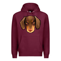 Burgundy Dachshund Premium Hoodie - Jasminsmagicworld