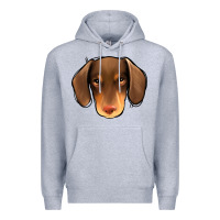 Heather Grey Dachshund Premium Hoodie - Jasminsmagicworld