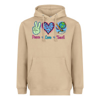 Mushroom Peace Love Teach Heavyweight Hoodie - Jasminsmagicworld