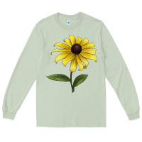 Matcha Black Eyed Susan Flower Illustrations Long Sleeve Tee - LillyAllenDesigns