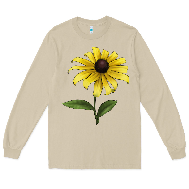 Black Eyed Susan Flower Illustrations Long Sleeve Tee by LillyAllenDesigns | Teevron