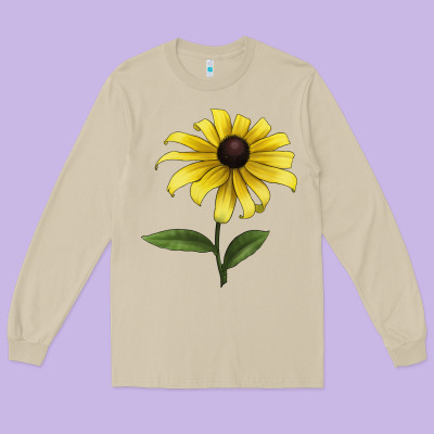 Black Eyed Susan Flower Illustrations Long Sleeve Tee Designed By Lillyallendesigns