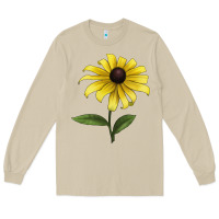 Mushroom Black Eyed Susan Flower Illustrations Long Sleeve Tee - LillyAllenDesigns