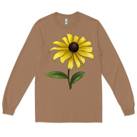 Toasted Coconut Black Eyed Susan Flower Illustrations Long Sleeve Tee - LillyAllenDesigns