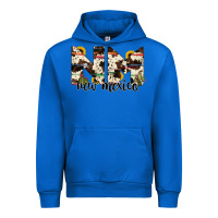 Cobalt new mexico state cowhide serape cactus Urban Hoodie - RanaPortraitStore