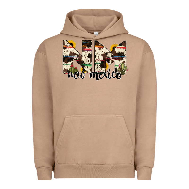 New Mexico State Cowhide Serape Cactus Urban Hoodie by RanaPortraitStore | Teevron