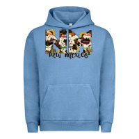 Pigment Pebble Blue new mexico state cowhide serape cactus Urban Hoodie - RanaPortraitStore