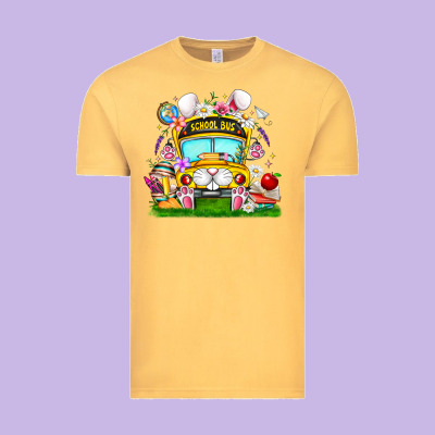 Easter School Bus Vintage Tee Designed By Cowhidedigitalart