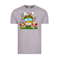 Vintage Zinc Easter School Bus Vintage Tee - CowhideDigitalArt