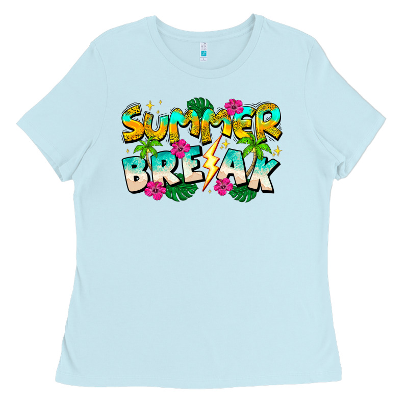 Summer Break Ladies Tee by CowhideDigitalArt | Teevron