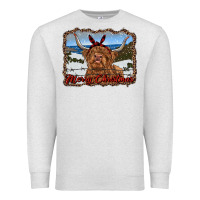 Oatmeal Heather merry christmas highland cow with farm Premium Sweatshirt - RanaPortraitStore