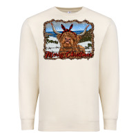 Sandshell merry christmas highland cow with farm Premium Sweatshirt - RanaPortraitStore