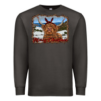Smoke merry christmas highland cow with farm Premium Sweatshirt - RanaPortraitStore