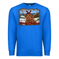 True Royal merry christmas highland cow with farm Premium Sweatshirt - RanaPortraitStore