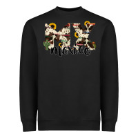 Black mexico state cowhide serape cactus Heavyweight Sweatshirt - RanaPortraitStore
