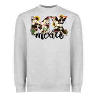 Heather Grey mexico state cowhide serape cactus Heavyweight Sweatshirt - RanaPortraitStore