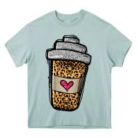 Arona leopard glitter coffee cup Heavy Core Tee - Jasminsmagicworld
