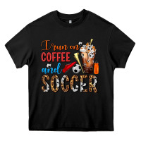 Black I Run On Coffee And Soccer Frappe Heavy Core Tee - FaDigitalArtStudio