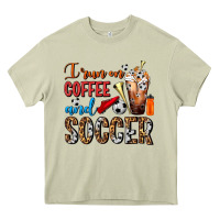 Mossy I Run On Coffee And Soccer Frappe Heavy Core Tee - FaDigitalArtStudio