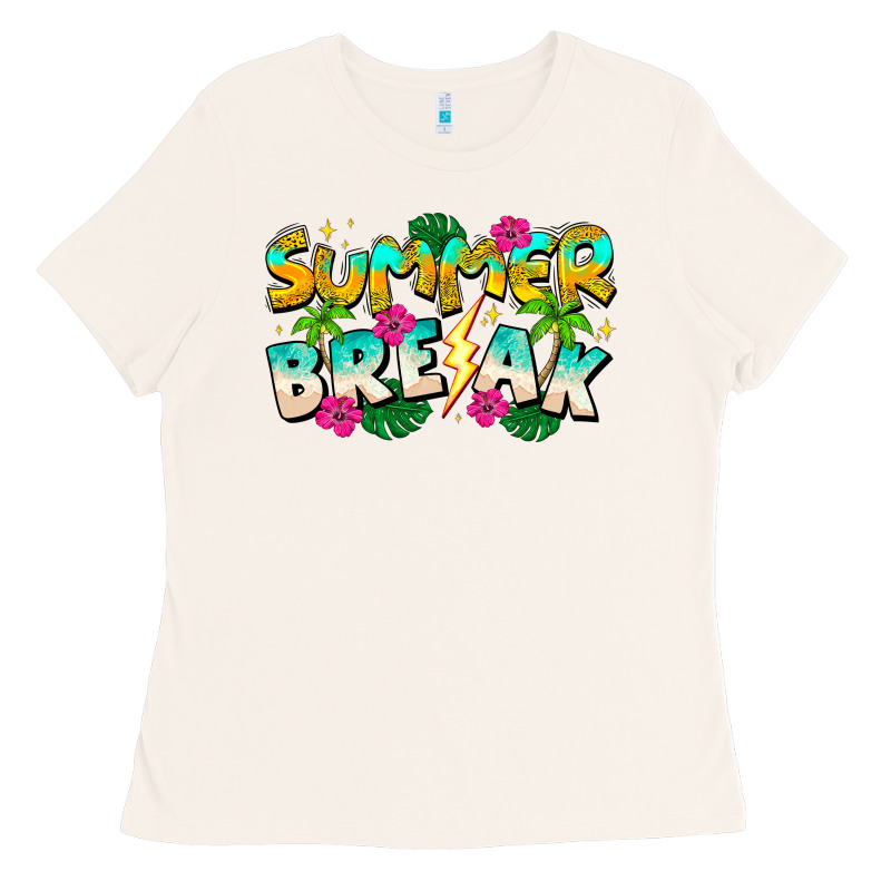 Summer Break Ladies Tee by CowhideDigitalArt | Teevron
