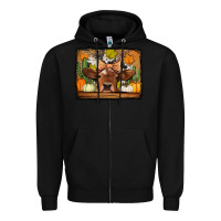 Black fall cow Zipper Hoodie - Jasminsmagicworld