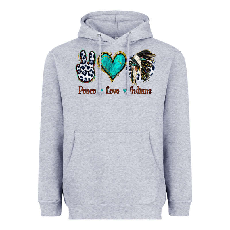 Peace Love Indians Heavyweight Hoodie by Jasminsmagicworld | Teevron