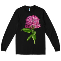 Black Red Clover Illustrations Long Sleeve Tee - LillyAllenDesigns