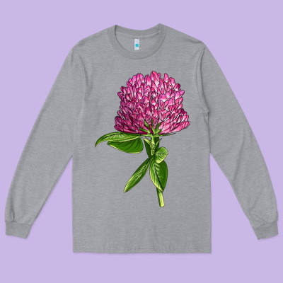 Red Clover Illustrations Long Sleeve Tee Designed By Lillyallendesigns