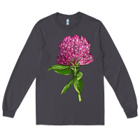 Smoke Red Clover Illustrations Long Sleeve Tee - LillyAllenDesigns