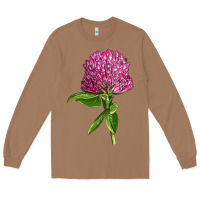 Toasted Coconut Red Clover Illustrations Long Sleeve Tee - LillyAllenDesigns