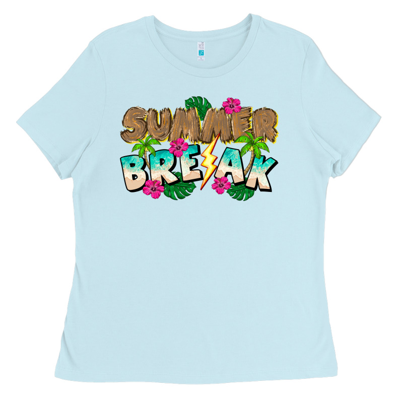 Summer Break Ladies Tee by CowhideDigitalArt | Teevron