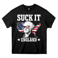 Black funny george washington suck it england Heavy Core Tee - DesigneFamous