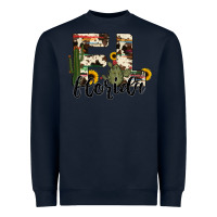 Navy florida state cowhide serape cactus Heavyweight Sweatshirt - RanaPortraitStore