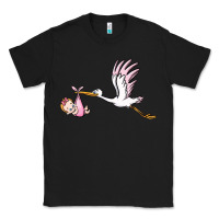 Black stork with baby girl Classic Tee - BarkalooDesign