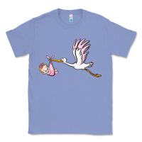 Colony Blue stork with baby girl Classic Tee - BarkalooDesign
