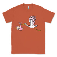 Copper stork with baby girl Classic Tee - BarkalooDesign