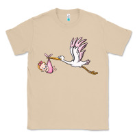 Mushroom stork with baby girl Classic Tee - BarkalooDesign