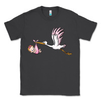 Smoke stork with baby girl Classic Tee - BarkalooDesign
