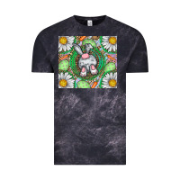 Cloud Black Easter Bunny Vintage Tee - CowhideDigitalArt