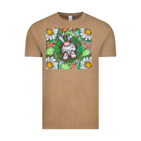 Vintage Coffee Easter Bunny Vintage Tee - CowhideDigitalArt