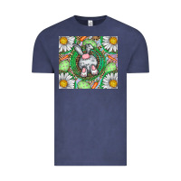 Vintage Denim Easter Bunny Vintage Tee - CowhideDigitalArt