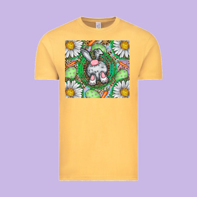 Easter Bunny Vintage Tee Designed By Cowhidedigitalart