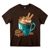 Chocolate Brown Chocolate And Coffee Heavy Core Tee - FaDigitalArtStudio