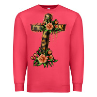 Cardinal Flower Cross Premium Sweatshirt - Jasminsmagicworld