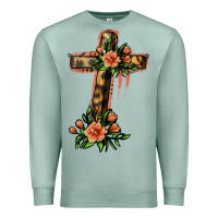 Seafoam Flower Cross Premium Sweatshirt - Jasminsmagicworld