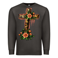 Smoke Flower Cross Premium Sweatshirt - Jasminsmagicworld