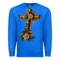 True Royal Flower Cross Premium Sweatshirt - Jasminsmagicworld