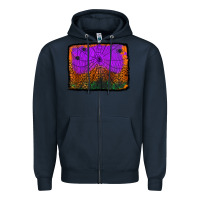 Navy halloween spider web background Zipper Hoodie - Jasminsmagicworld